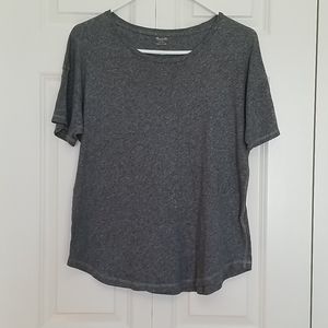 MADEWELL gray cotton short sleeve scoop neck  t-shirt SZ medium